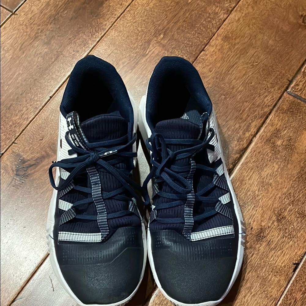 Under Armour White and Blue Sneakers with Reflective Elements